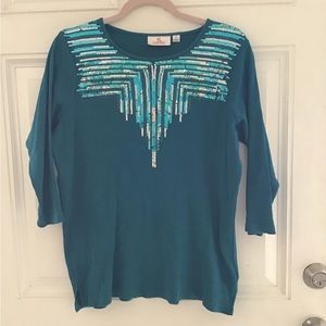 Quacker Factory Teal Top